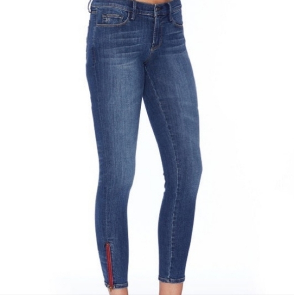 Etienne Marcel Signature Ankle Zip Blue Jeans - Picture 1 of 5